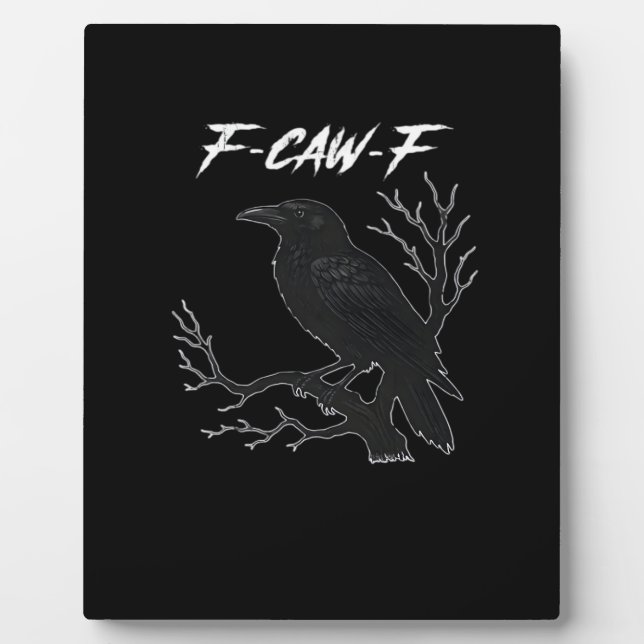 F-Caw-F Lustige Krähe Ästhetisch Casual Fotoplatte (Vorderseite)