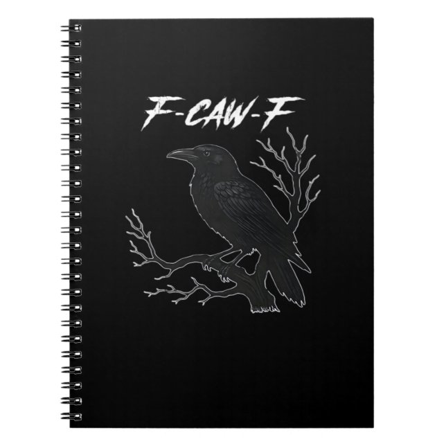 F-Caw-F Lustige Krähe Ästhetisch Casual Notizblock (Vorderseite)