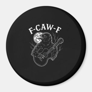 F Caw F Lustige Krähe Gitarre Halloween Vintage-St Magnet