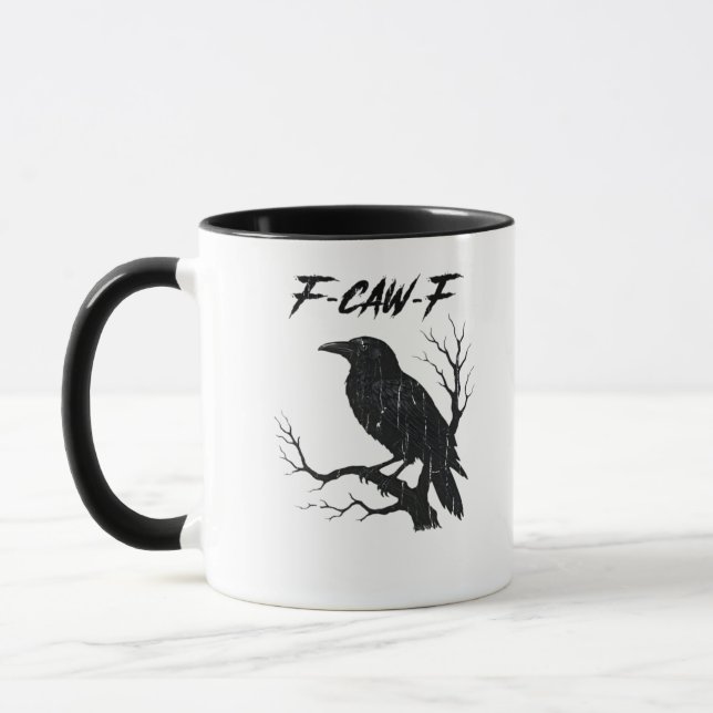 F-Caw-F Lustige Krähe Tasse (Links)