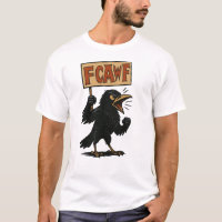 F‑CAW‑F Lustige schwarze Krähe Vintage Cartoon