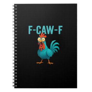 F-Caw-F Lustiger Hahn Hühner Humor Vogel Notizblock