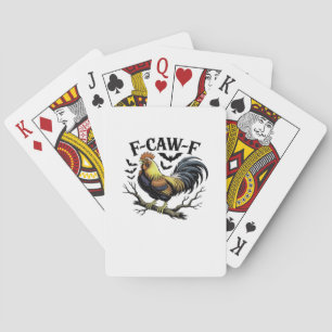 F-Caw-F Lustiger Hahn Klassischer Vintage-Stil Spielkarten