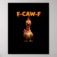 F-Caw-F Lustiger Hahn Sagt Huhn Meme Sarkastisch