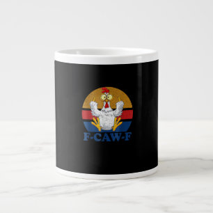 F-Caw-F Lustiger Hahn zeigt den Mittelfinger Vinta Jumbo-Tasse