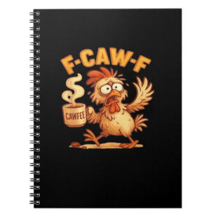 F-Caw-F Lustiger Huhn Klassisches Retro-Grafik Notizblock