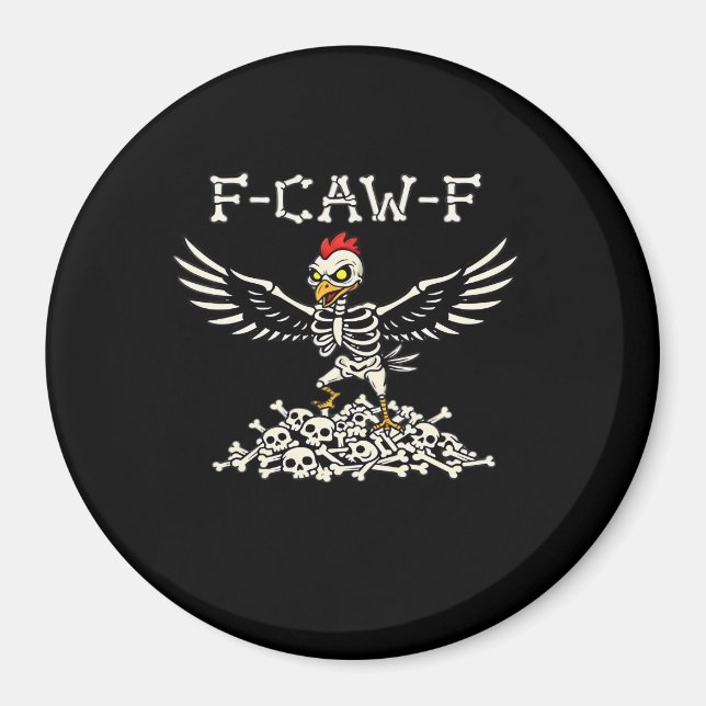 F-Caw-F Lustiger Hühner-Halloween Cool Einzigartig Magnet (Vorne)