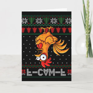 F-caw-f Lustiger Hühner Humor Zitat Weihnachten Hä Karte