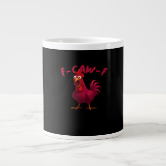 F Caw F Lustiger Hühnerhumor Kreativer Casual-Stil Jumbo-Tasse