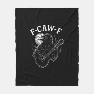 F Caw F Lustiger Krähe Gitarre Halloween Vintage S Fleecedecke