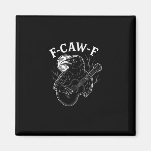 F Caw F Lustiger Krähe Gitarre Halloween Vintage S Magnet