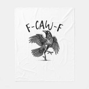 F-Caw-F Lustiger Rabe Crow Spooky Season Kreative Fleecedecke