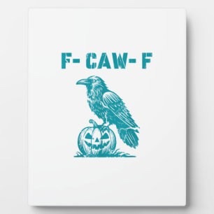 F-Caw-F Lustiger Rabe Gothic Krähe Retro Klassiker Fotoplatte