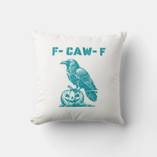 F-Caw-F Lustiger Rabe Gothic-Krähe Retro-Klassiker Kissen