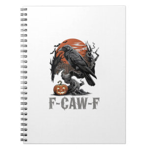 F-Caw-F Lustiger Rabe Gothic Krähe Vogel Halloween Notizblock