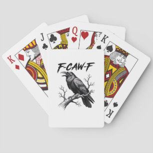 F-Caw-F Lustiger Raben-Wortwitz F-Caw-F Kreatives  Spielkarten