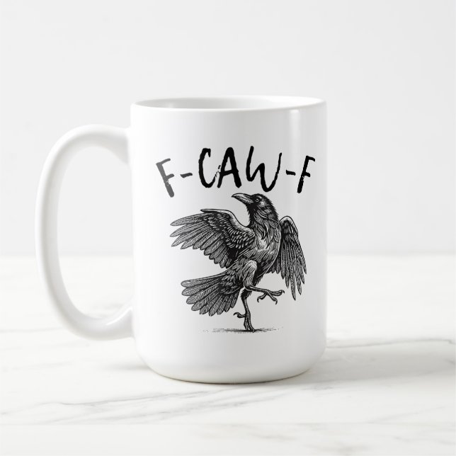 F-Caw-F Lustiger Schwarzer Rabe F-Caw-F Lustiger S Kaffeetasse (Links)