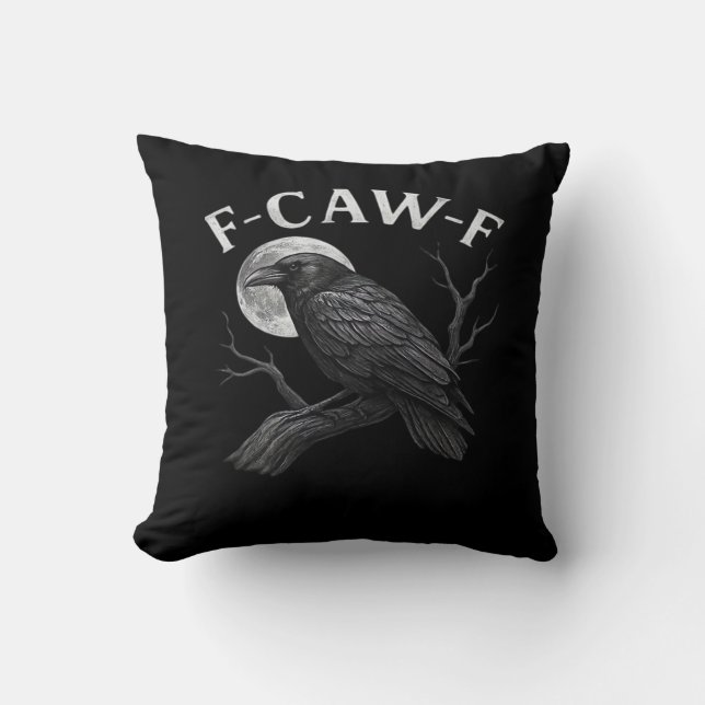 F-Caw-F Lustiger Spruch Kissen (Vorderseite)
