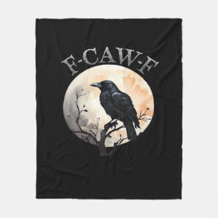 F Caw F Lustiger Vogel Mond Minimaler Sauberer Sti Fleecedecke