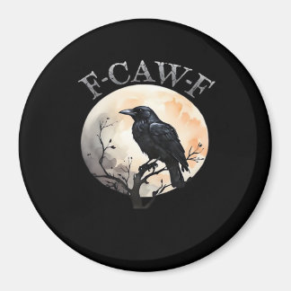 F Caw F Lustiger Vogel Mond Minimaler Sauberer Sti Magnet