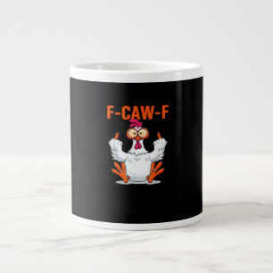 F-Caw-F Lustiges Huhn Klassisch Minimal Sauber Jumbo-Tasse