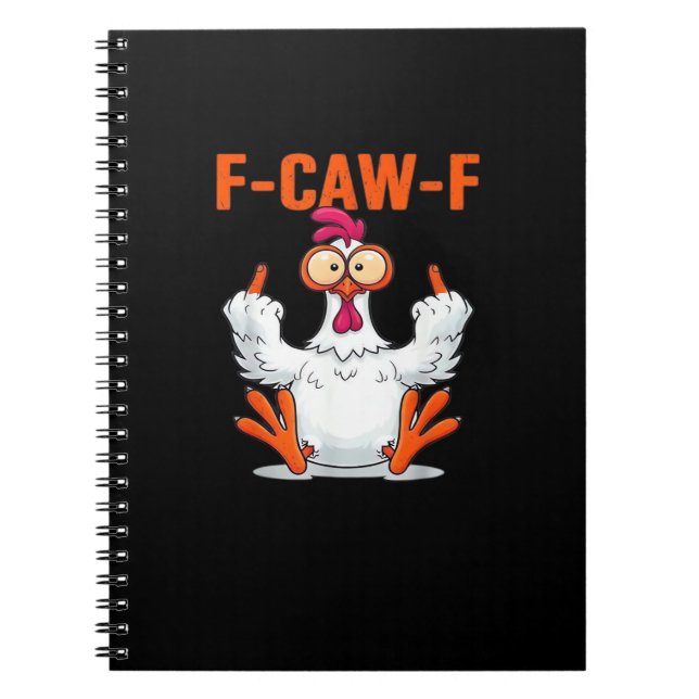 F-Caw-F Lustiges Huhn Klassisch Minimal Sauber Notizblock (Vorderseite)
