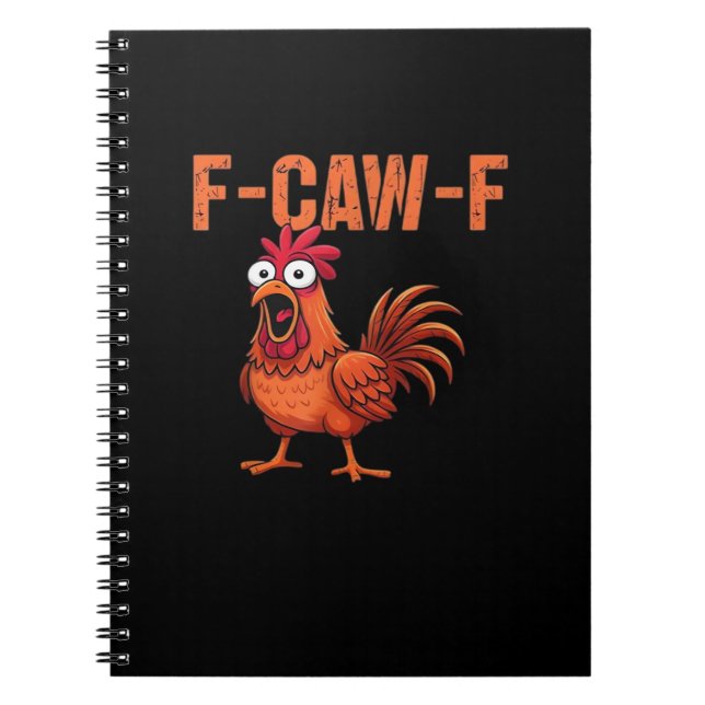 F-Caw-F Lustiges Huhn Klassischer Trendstil Notizblock (Vorderseite)