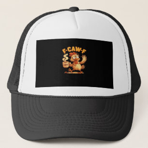 F-Caw-F Lustiges Huhn Klassisches Retro-Grafik Truckerkappe