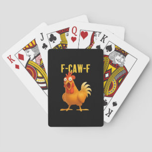 F Caw F Lustiges Hühner-Meme Moderne Trendstyle Spielkarten