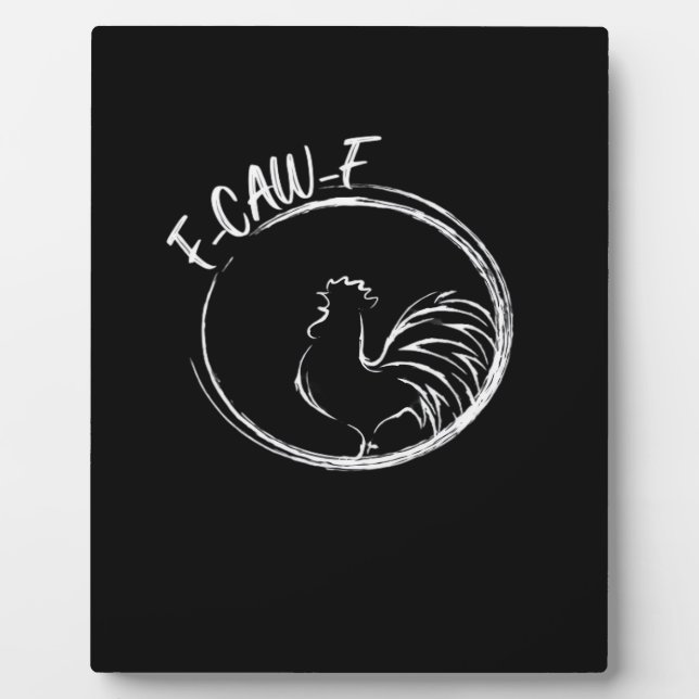 F-Caw-F Lustiges Wortspiel-Zitat im Retro-Stil Fotoplatte (Vorderseite)