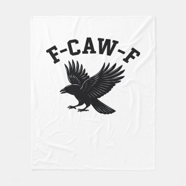 F-Caw-F Meme Funny Trendy Fleecedecke (Vorderseite)