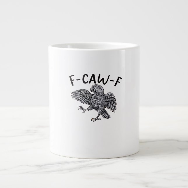 F Caw F Minimal Clean Design Jumbo-Tasse (Vorderseite)