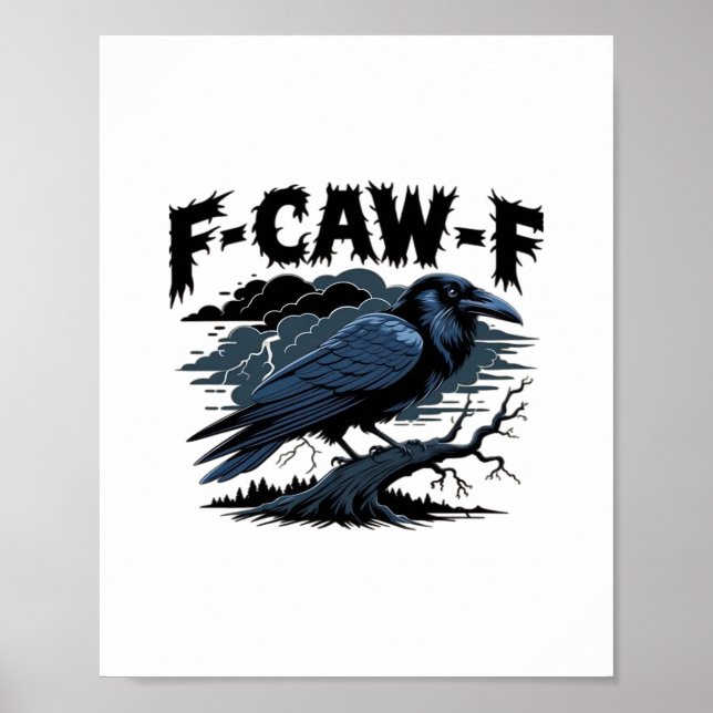 F-Caw-F Minimal Clean Design Poster (Vorne)