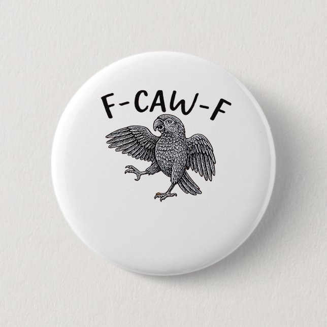 F Caw F Minimales Sauberes Design Button (Vorderseite)