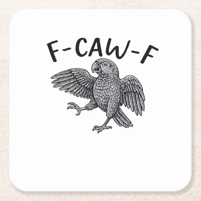 F Caw F Minimales Sauberes Design Rechteckiger Pappuntersetzer (Vorderseite)
