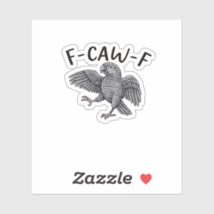 F Caw F Minimalistisches sauberes Design Aufkleber