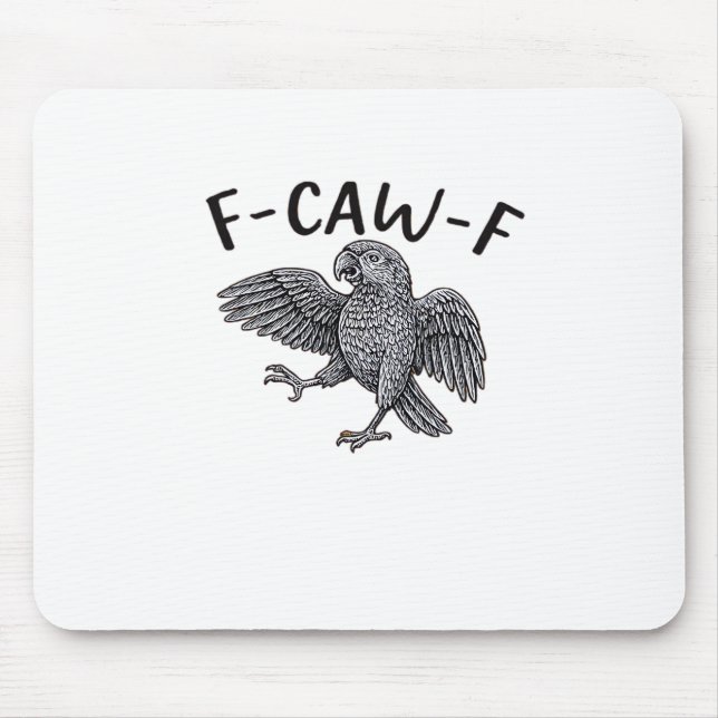 F Caw F Minimalistisches sauberes Design Mousepad (Vorne)
