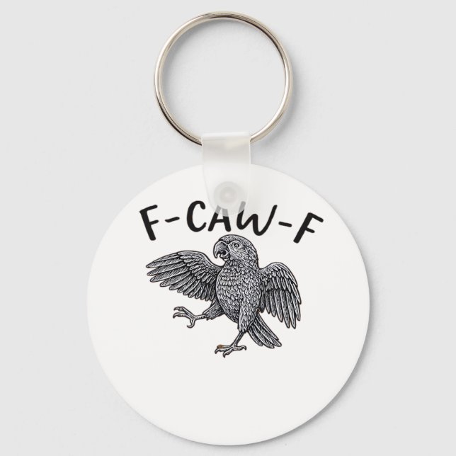 F Caw F Minimalistisches sauberes Design Schlüsselanhänger (Vorderseite)