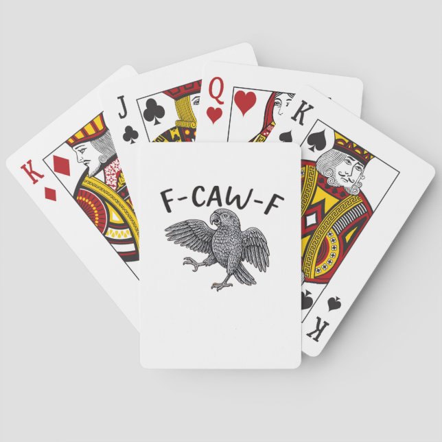 F Caw F Minimalistisches sauberes Design Spielkarten (Rückseite)