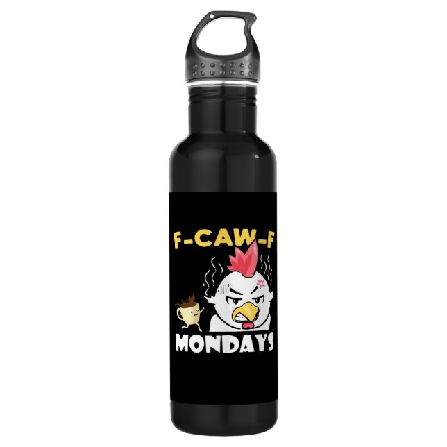 F-Caw-F Mondays Classic Minimal Clean Edelstahlflasche (Vorderseite)