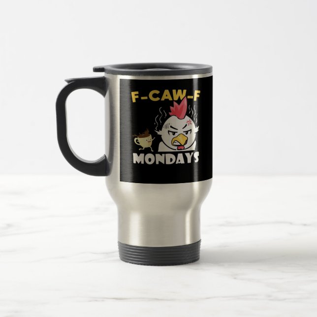 F-Caw-F Mondays Classic Minimal Clean Reisebecher (Links)