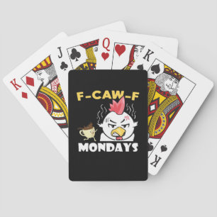 F-Caw-F Montags Klassisch Minimal Sauber Spielkarten