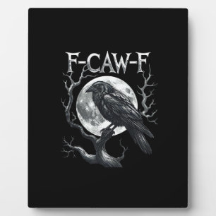 F-Caw-F Rabenmond Gothic Halloween Krähe Vogel Lie Fotoplatte
