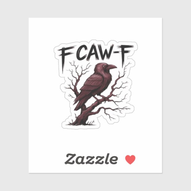 F-Caw-F Raven Classic Aufkleber (Blatt)