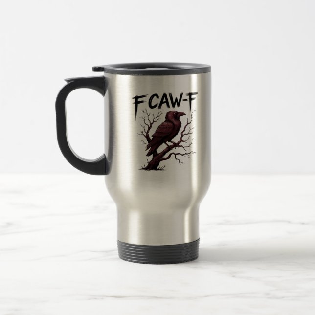 F-Caw-F Raven Classic Reisebecher (Links)