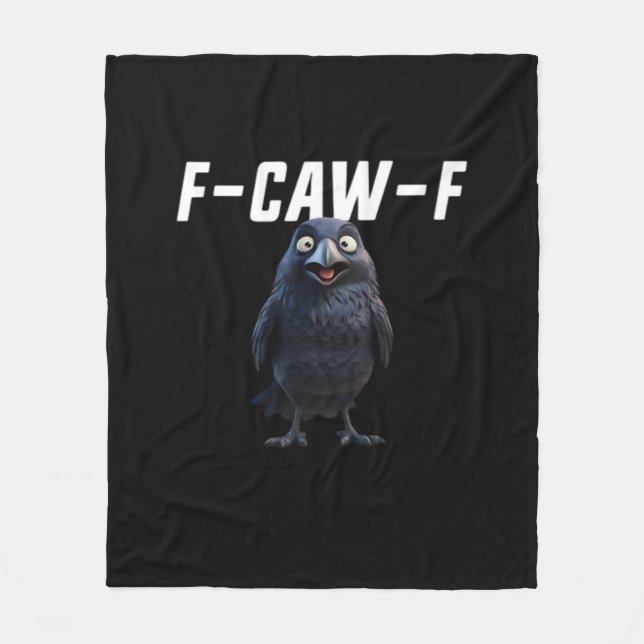 F Caw F Raven Funny Gear Creative Style Fleecedecke (Vorderseite)