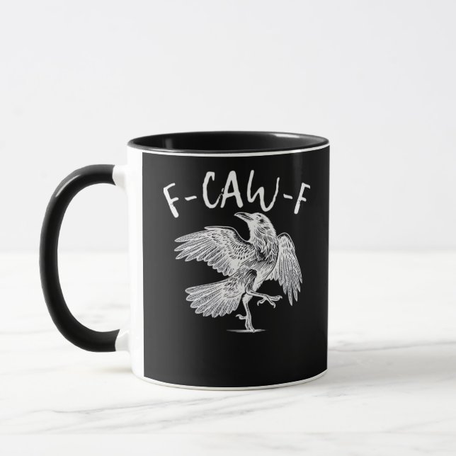F-Caw-F Raven Retro Classic Tasse (Links)