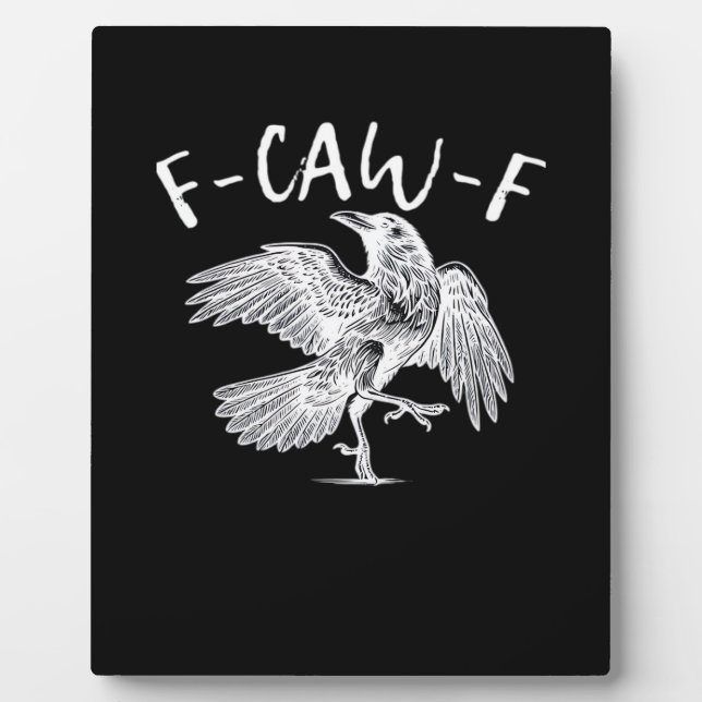 F-Caw-F Raven Retro Klassiker Fotoplatte (Vorderseite)