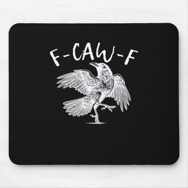 F-Caw-F Raven Vintage Graphic Mousepad (Vorne)