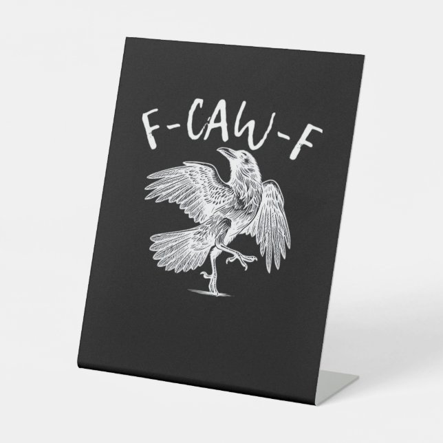 F-Caw-F Raven Vintage Graphic Sockelschild (Vorderseite)